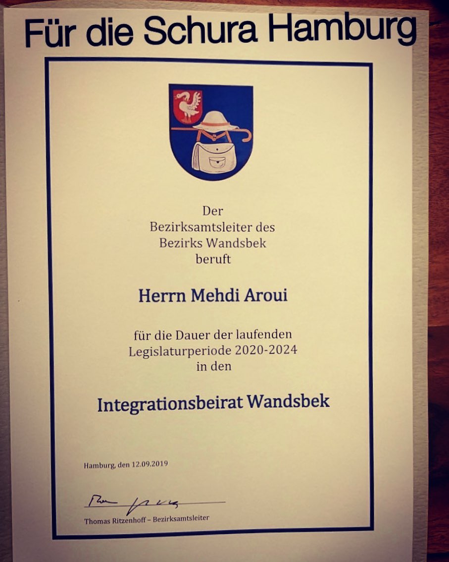 Mehdi Aroui Integrationsbeirat Hamburg Wandsbek Mehdi Aroui Integrationsbeirat Hamburg Wandsbek